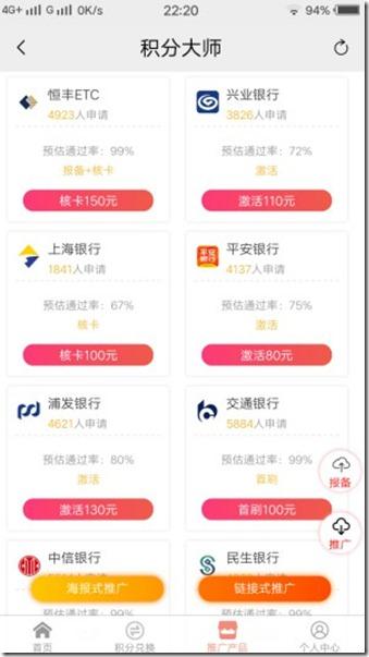 信用卡积分扫码兑换现金
