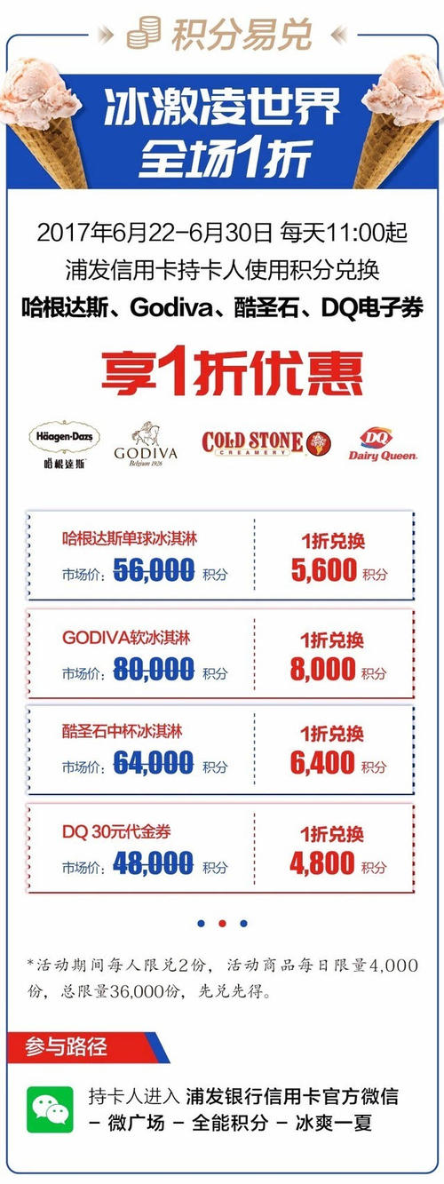积分兑换信用卡免额