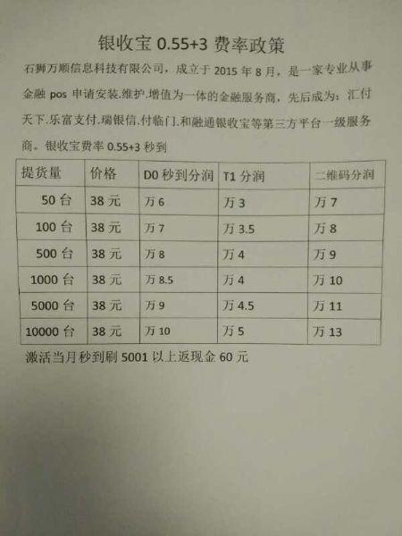 手机pos机费率多少